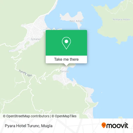 Pyara Hotel Turunc map