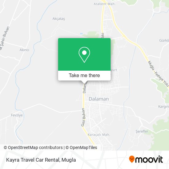 Kayra Travel Car Rental map