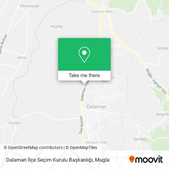Dalaman İlçe Seçim Kurulu Başkanlığı map