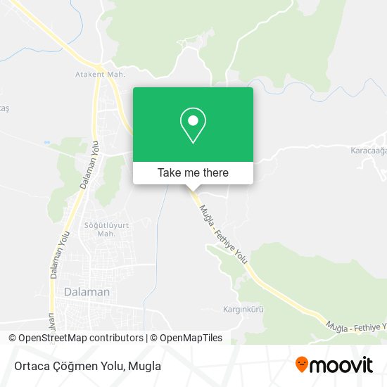 Ortaca Çöğmen Yolu map
