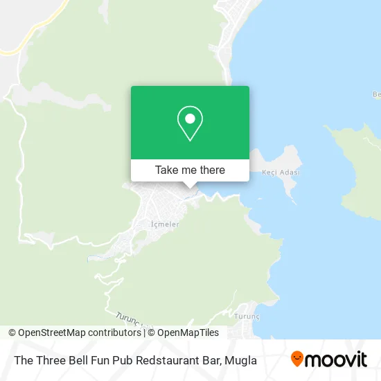 The Three Bell Fun Pub Redstaurant Bar map