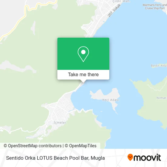 Sentido Orka LOTUS Beach Pool Bar map