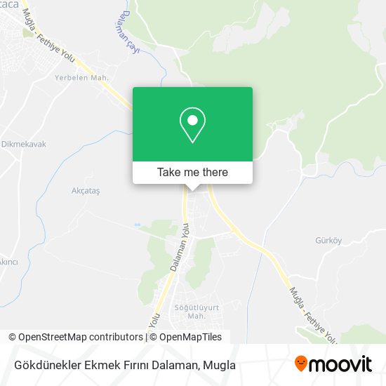 Gökdünekler Ekmek Fırını Dalaman map
