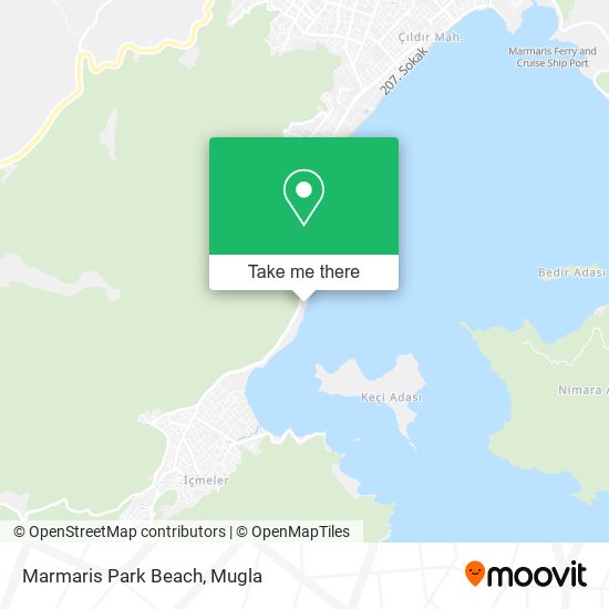 Marmaris Park Beach map