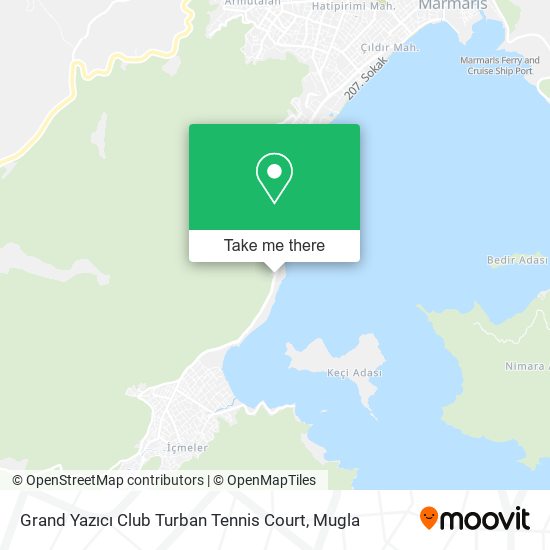 Grand Yazıcı Club Turban Tennis Court map