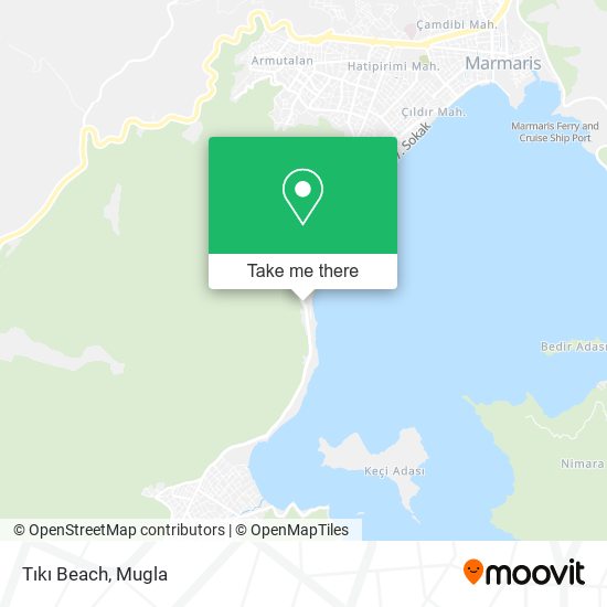 Tıkı Beach map