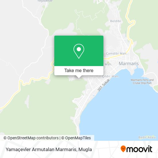 Yamaçevler Armutalan Marmaris map