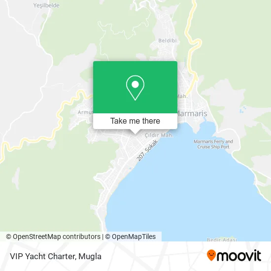 VIP Yacht Charter map