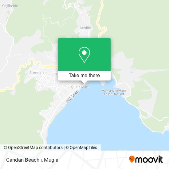Candan Beach ı map