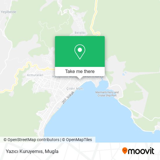 Yazıcı Kuruyemıs map