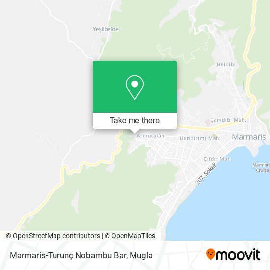 Marmaris-Turunç Nobambu Bar map