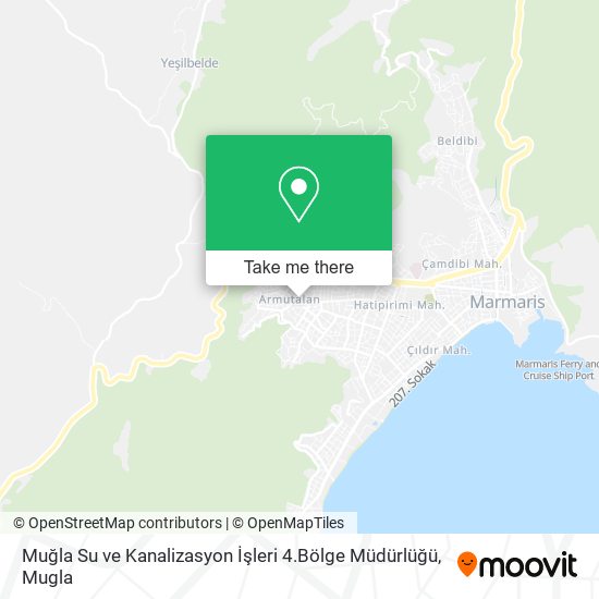Muğla Su ve Kanalizasyon İşleri 4.Bölge Müdürlüğü map