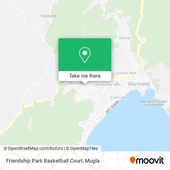 Friendship Park Basketball Court map