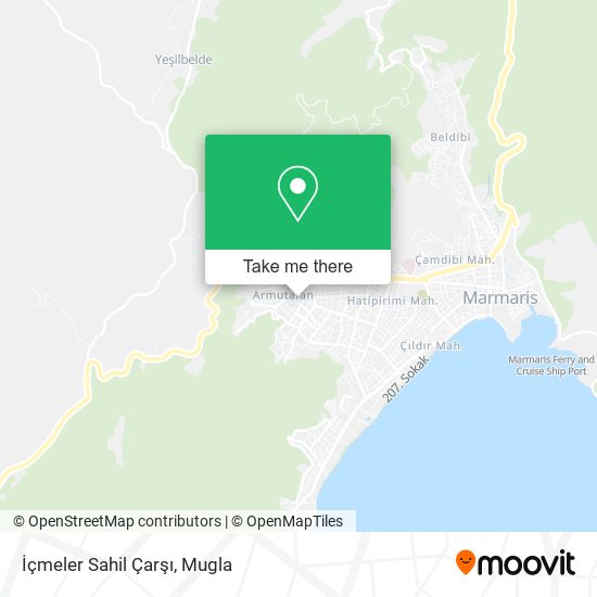 İçmeler Sahil Çarşı map