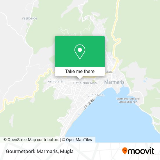 Gourmetpork Marmaris map