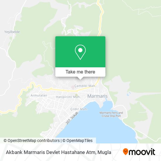Akbank Marmaris Devlet Hastahane Atm map