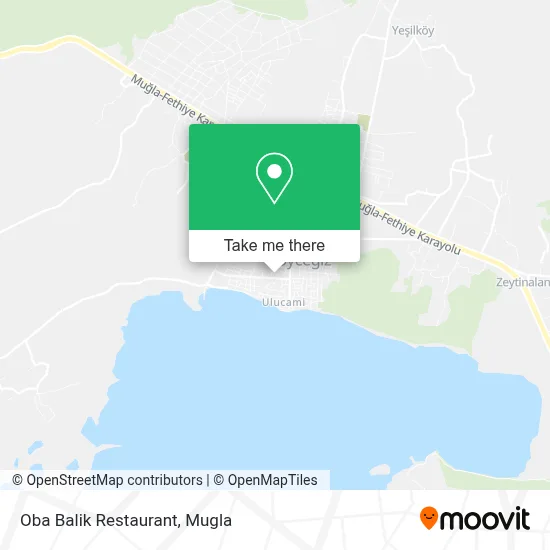 Oba Balik Restaurant map