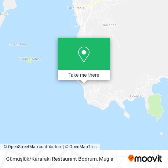 Gümüşlük / Karafaki Restaurant Bodrum map