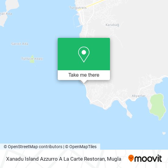 Xanadu Island Azzurro A La Carte Restoran map