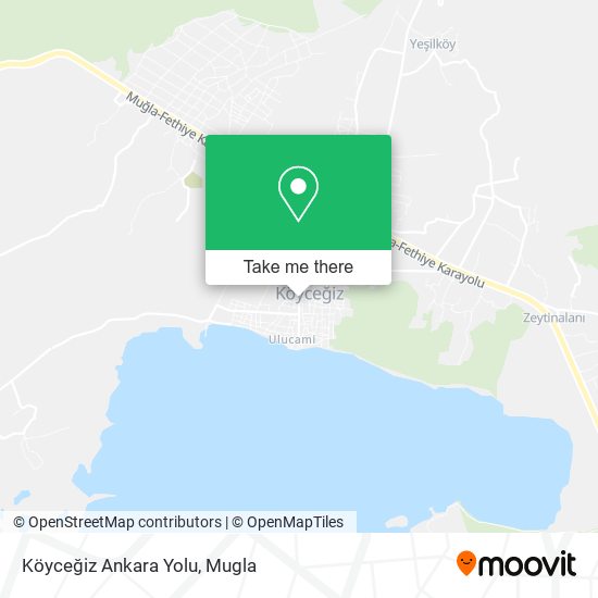 Köyceğiz Ankara Yolu map