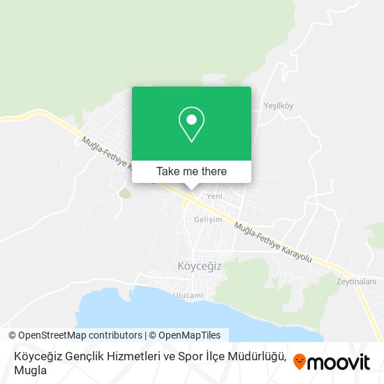 Köyceğiz Gençlik Hizmetleri ve Spor İlçe Müdürlüğü map