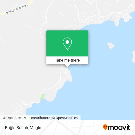 Bağla Beach map