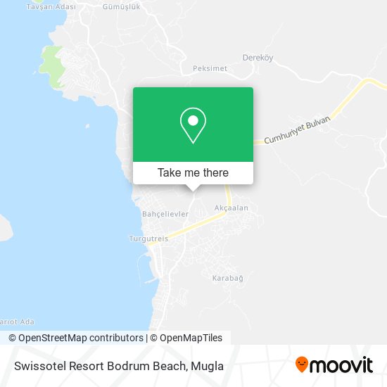Swissotel Resort Bodrum Beach map