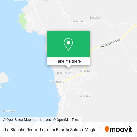 La Blanche Resort Lojmanı Bilardo Salonu map
