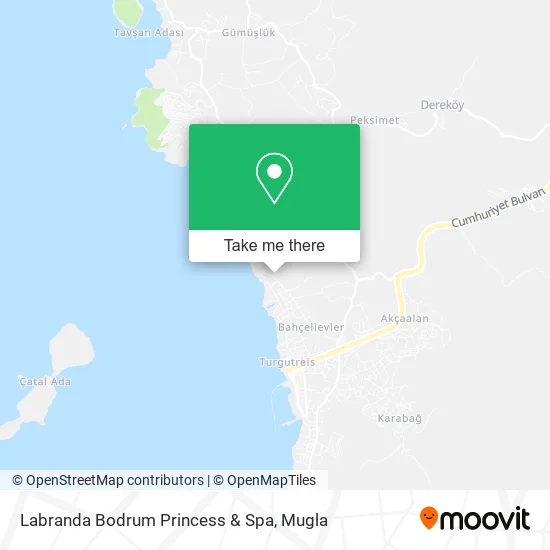Labranda Bodrum Princess & Spa map