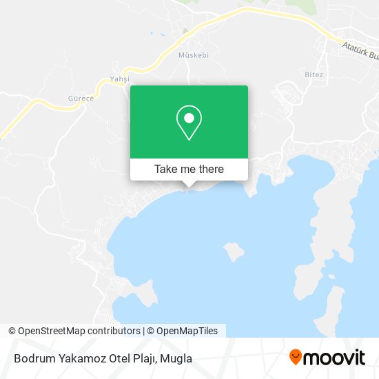 Bodrum Yakamoz Otel Plajı map