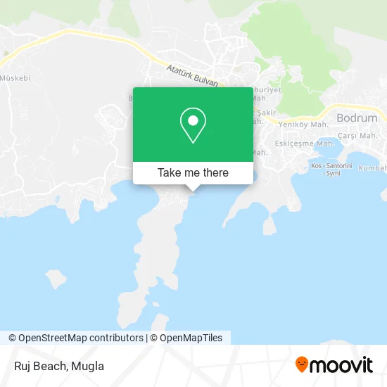 Ruj Beach map