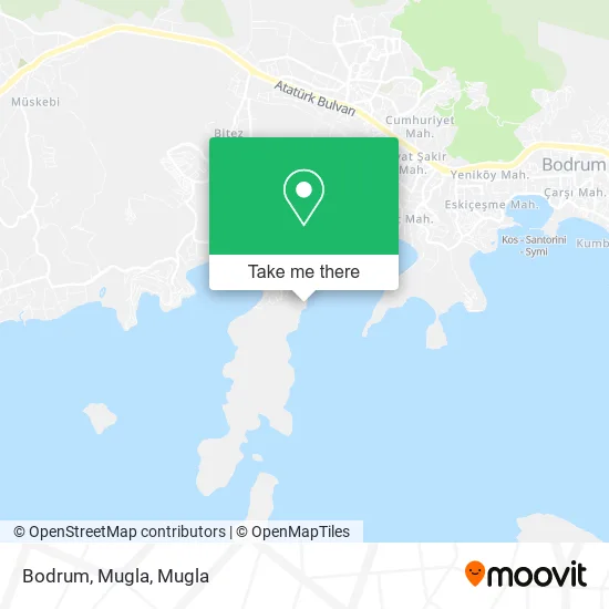 Bodrum, Mugla map