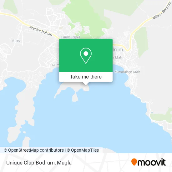 Unique Clup Bodrum map