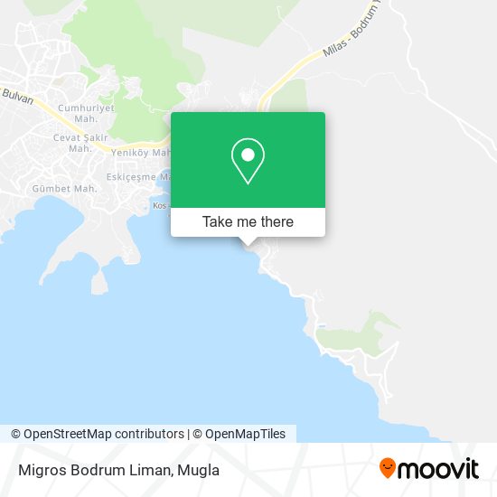 Migros Bodrum Liman map