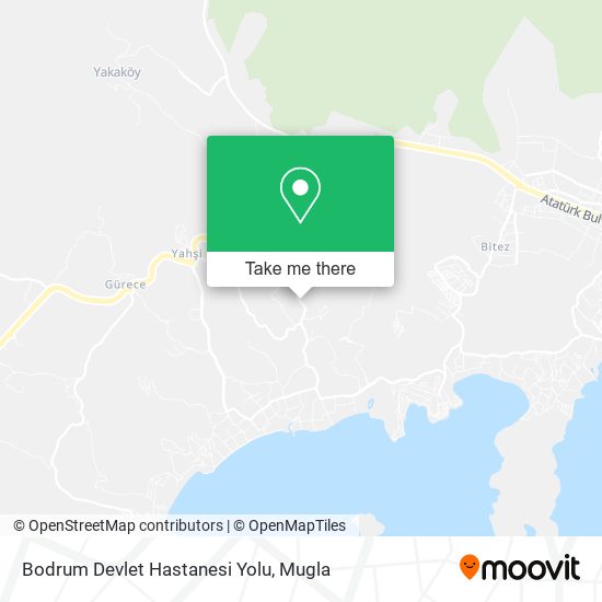 Bodrum Devlet Hastanesi Yolu map