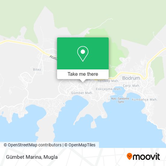 Gümbet Marina map