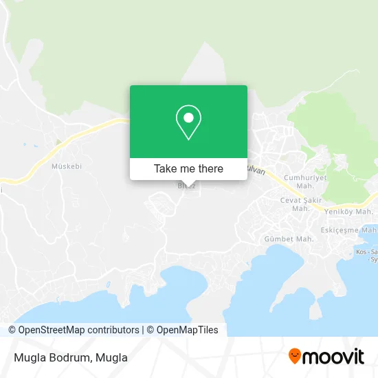 Mugla Bodrum map