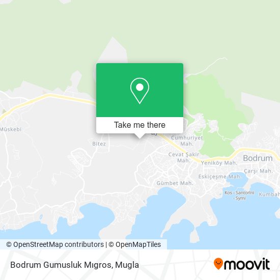 Bodrum Gumusluk Mıgros map
