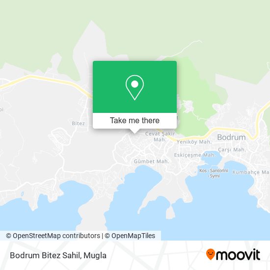 Bodrum Bitez Sahil map