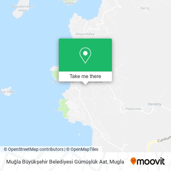 Muğla Büyükşehir Belediyesi Gümüşlük Aat map