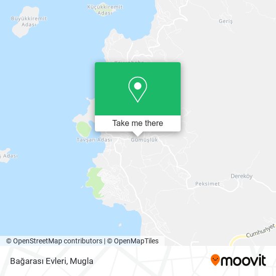 Bağarası Evleri map