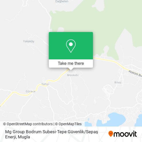 Mg Group Bodrum Subesi-Tepe Güvenlik / Sepaş Enerji map