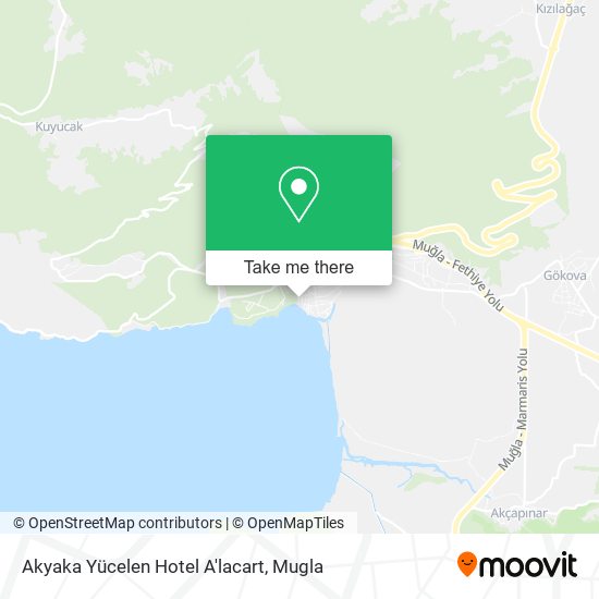 Akyaka Yücelen Hotel A'lacart map