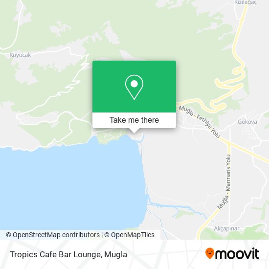 Tropics Cafe Bar Lounge map