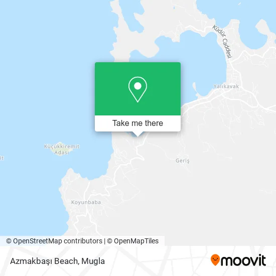 Azmakbaşı Beach map