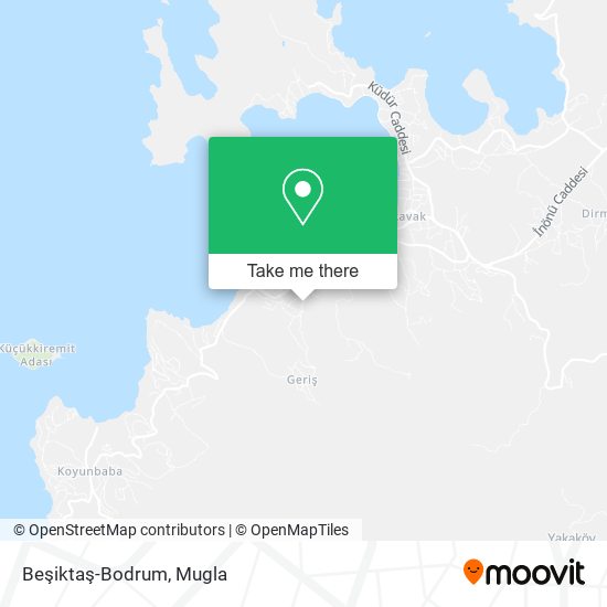 Beşiktaş-Bodrum map
