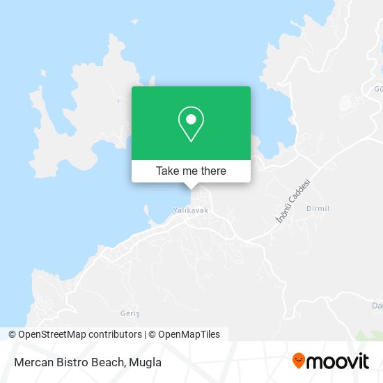 Mercan Bistro Beach map