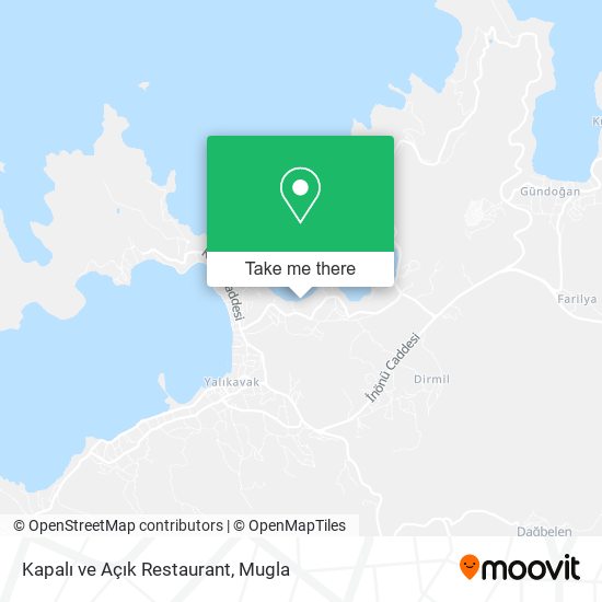 Kapalı ve Açık Restaurant map