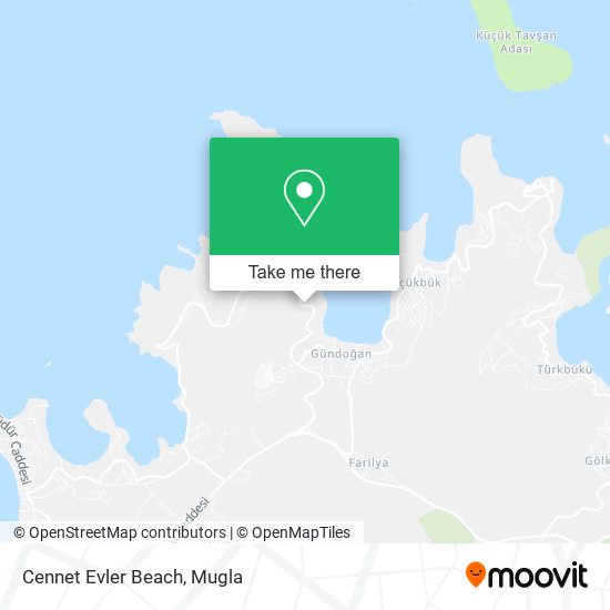 Cennet Evler Beach map