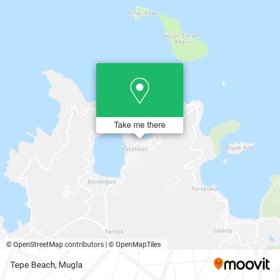 Tepe Beach map